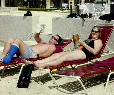 Jeff and Cindy at the beach